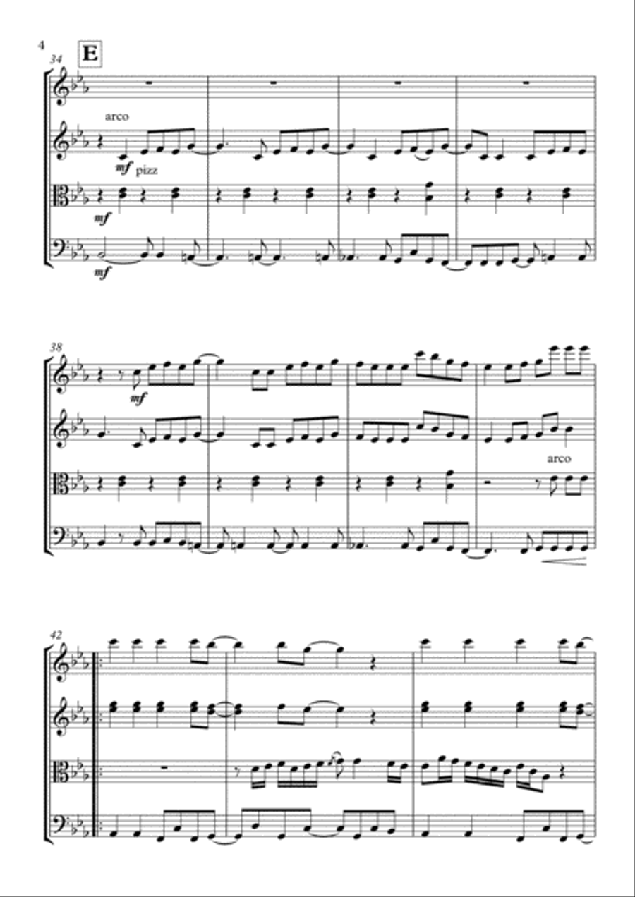 Ain't No Mountain High Enough String Quartet scores gallery preview page 5