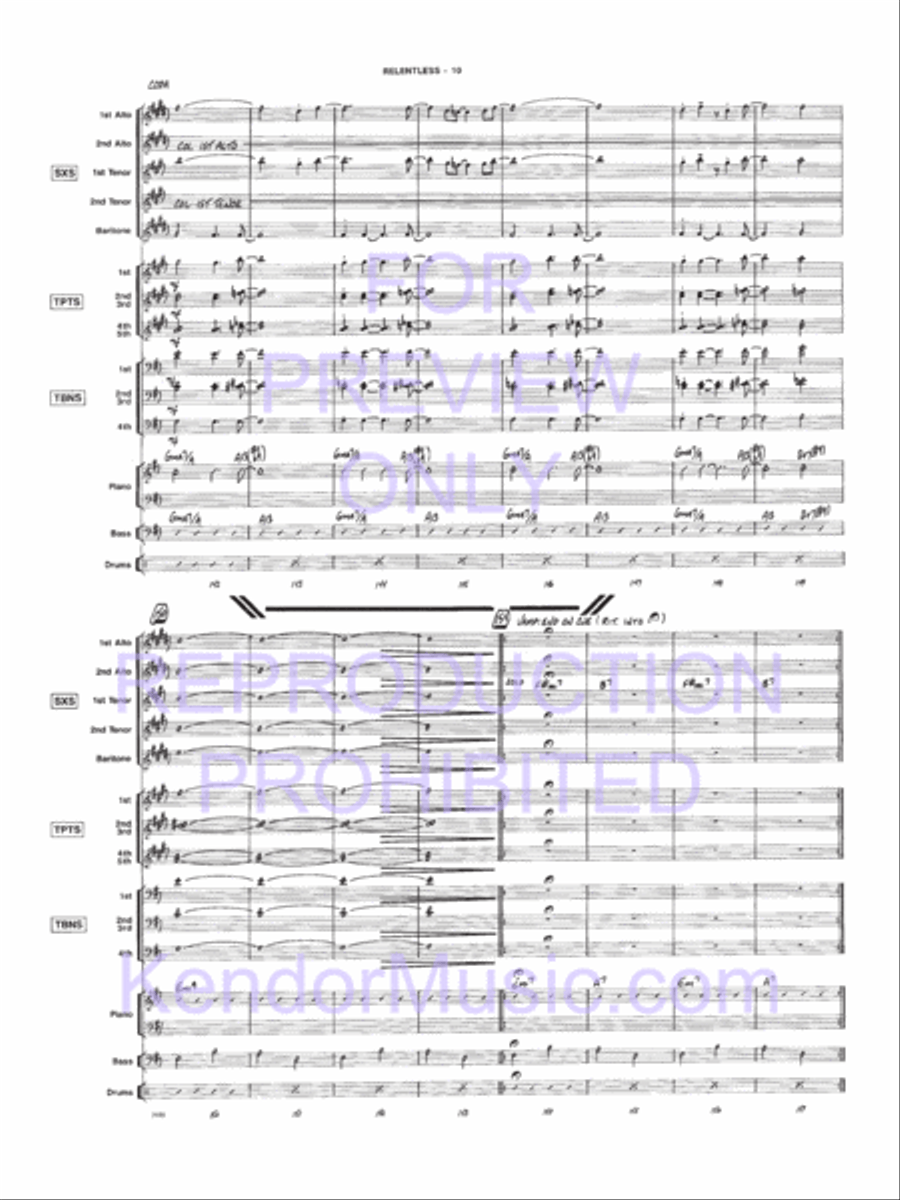 Relentless Relentless Jazz Ensemble scores gallery preview page 11