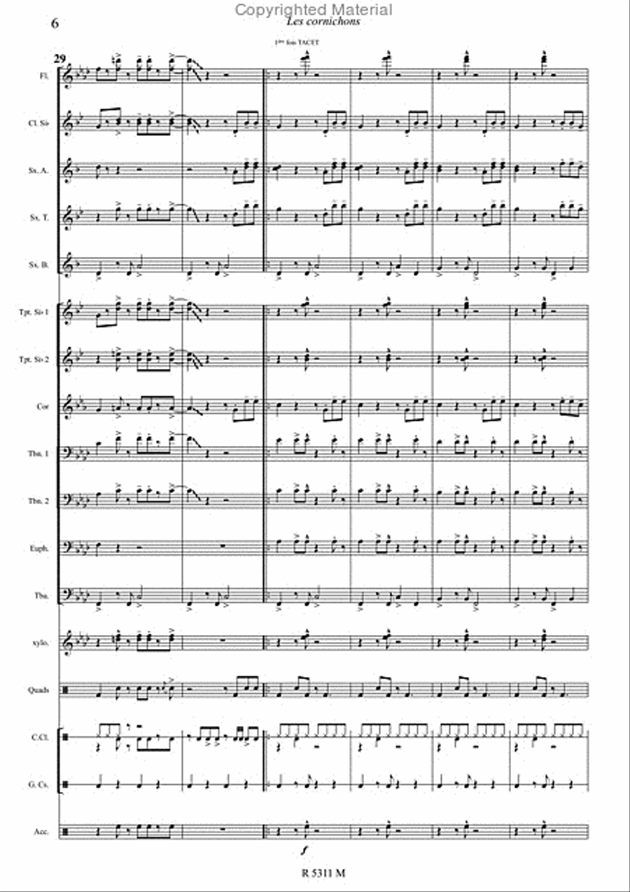 Les cornichons Marching Band scores gallery preview page 7