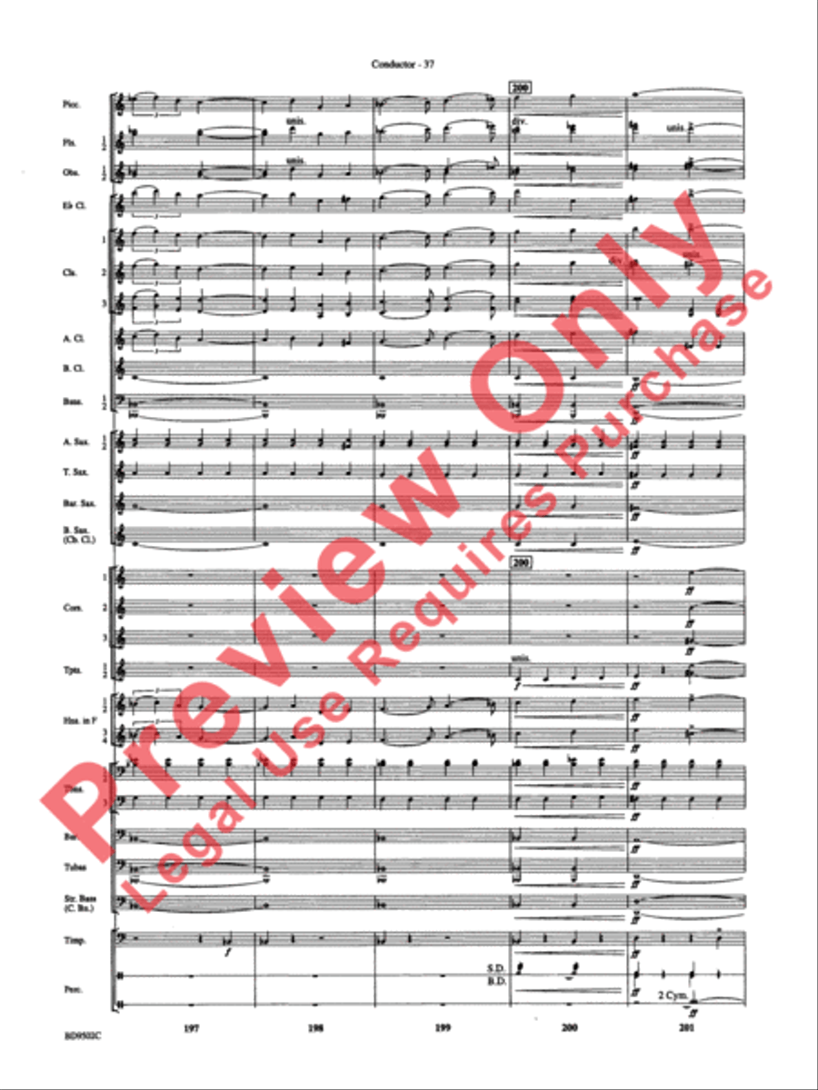 Symphony No. 3 for Band Concert Band scores gallery preview page 40