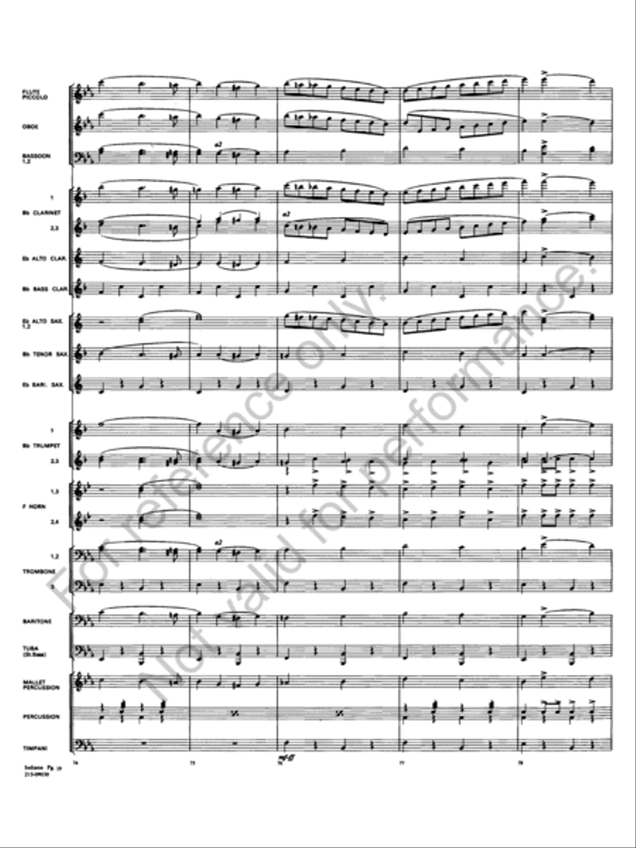 Indiana State Band Concert Band scores gallery preview page 20
