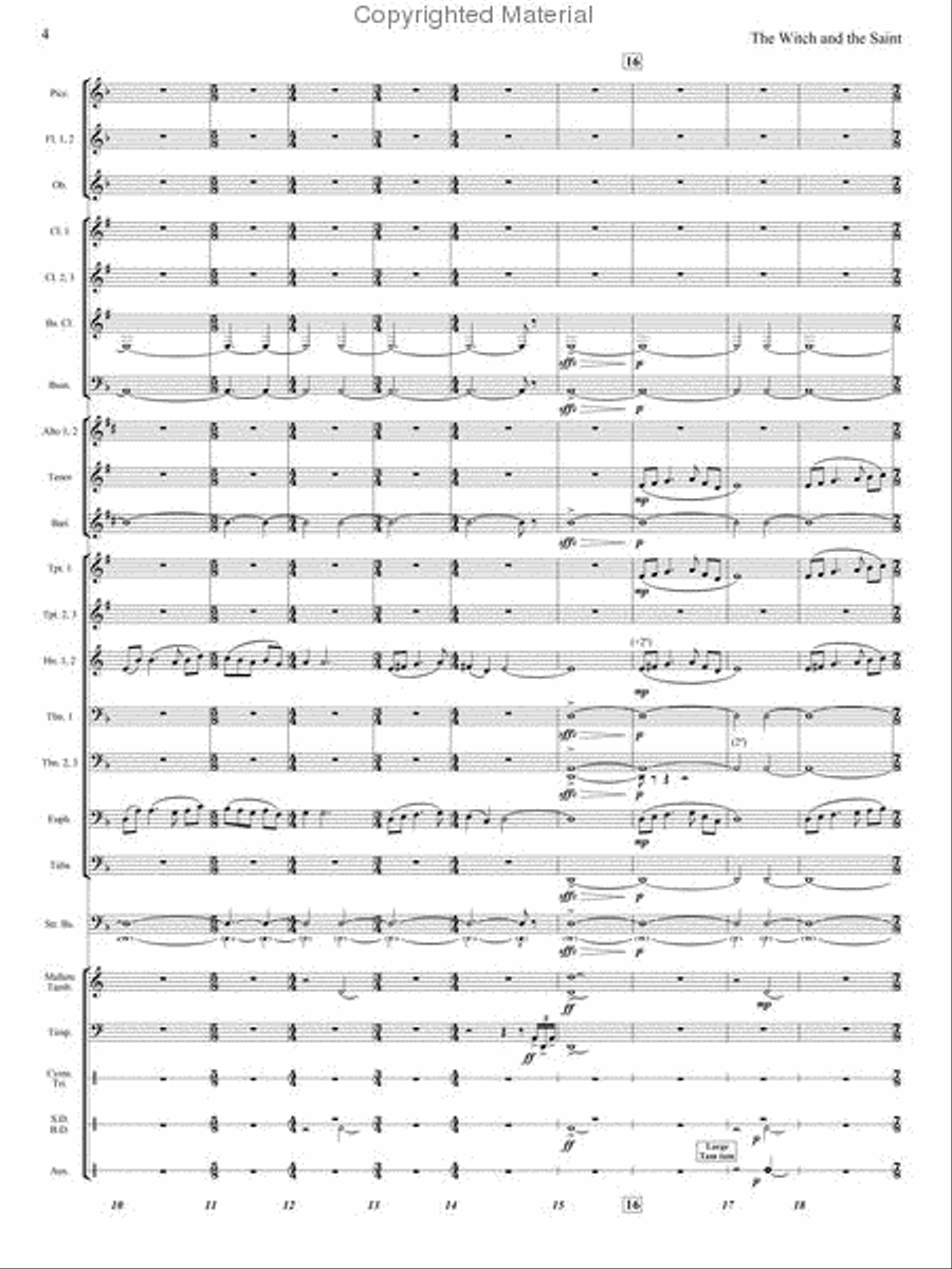 The Witch and The Saint Concert Band scores gallery preview page 3