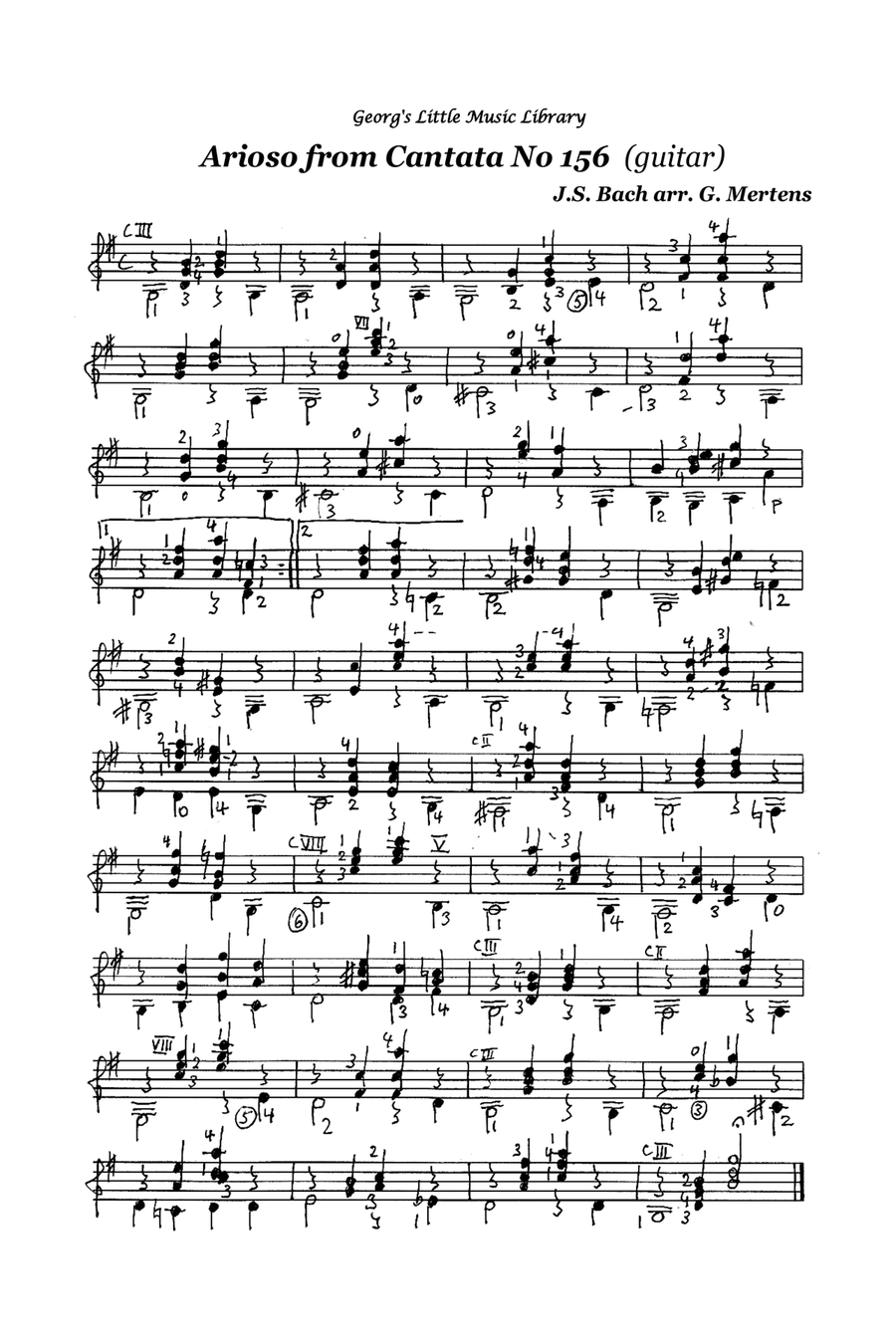 Bach Arioso for cello & guitar / 2 cellos Bach Arioso for cello & guitar / 2 cellos String Duet scores gallery preview page 4