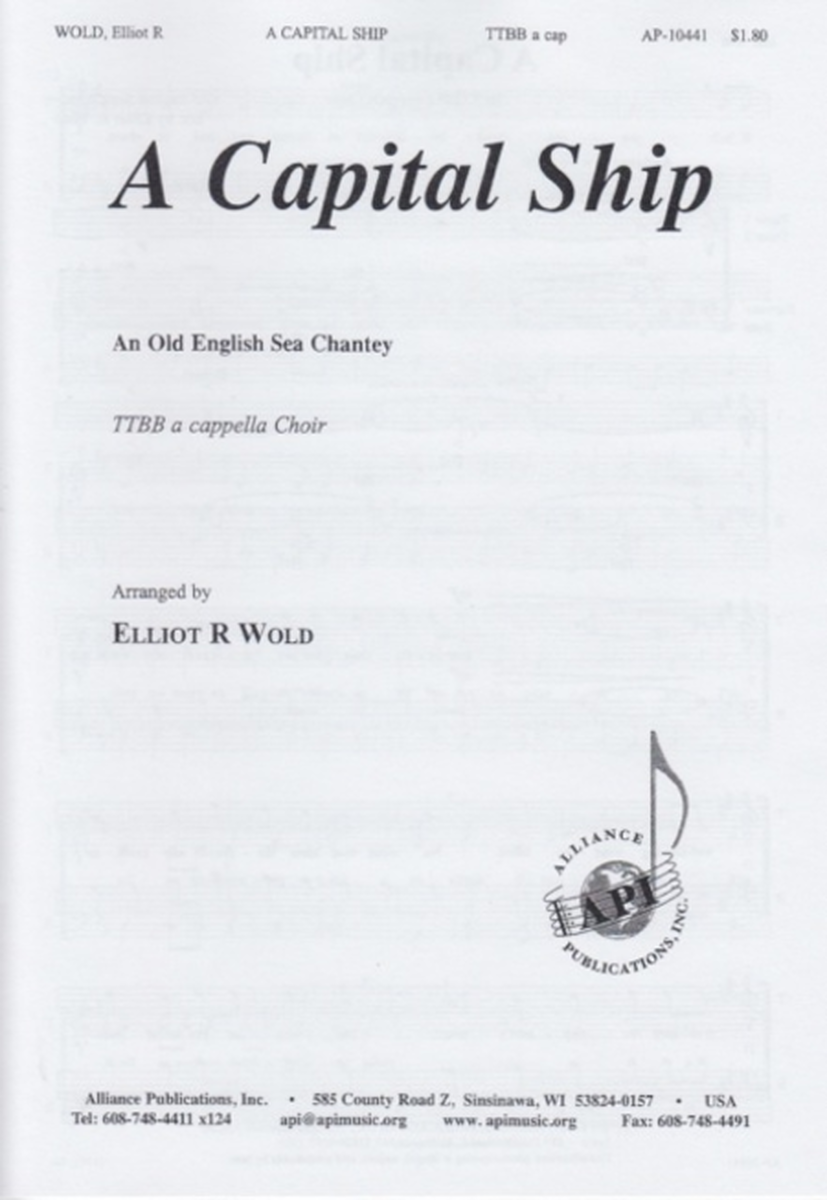 A Capital Ship - TTBB choir, a cappella image number null