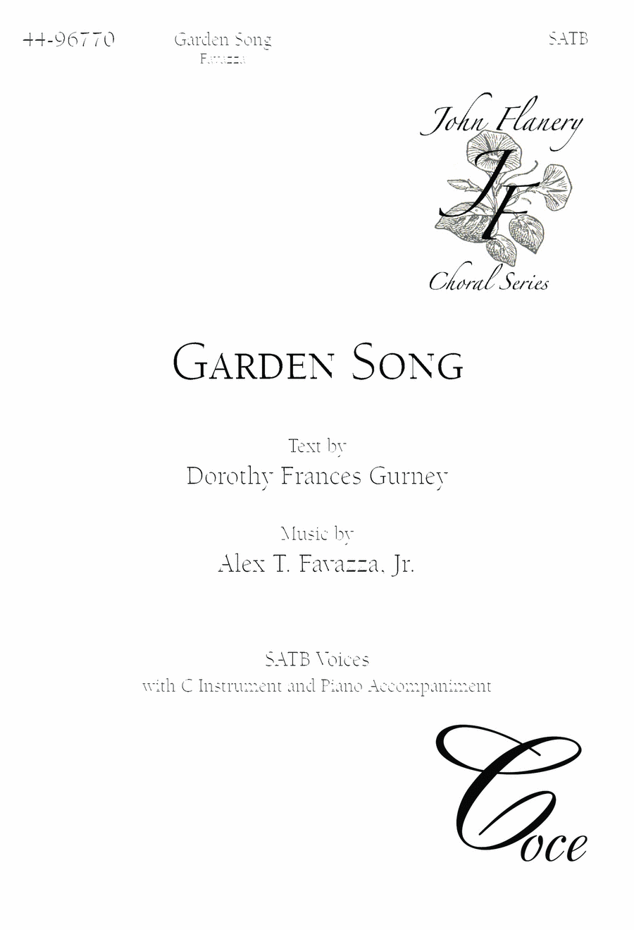 Garden Song Garden Song 4-Part scores gallery preview page 1