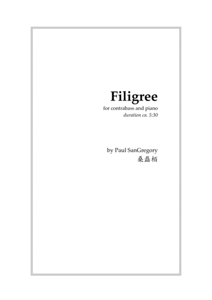 Filigree, for contrabass and piano image number null
