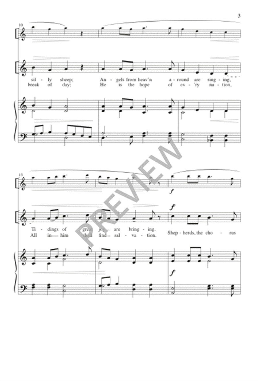 Shepherds, Shake Off Your Drowsy Sleep Unison Choir scores gallery preview page 4
