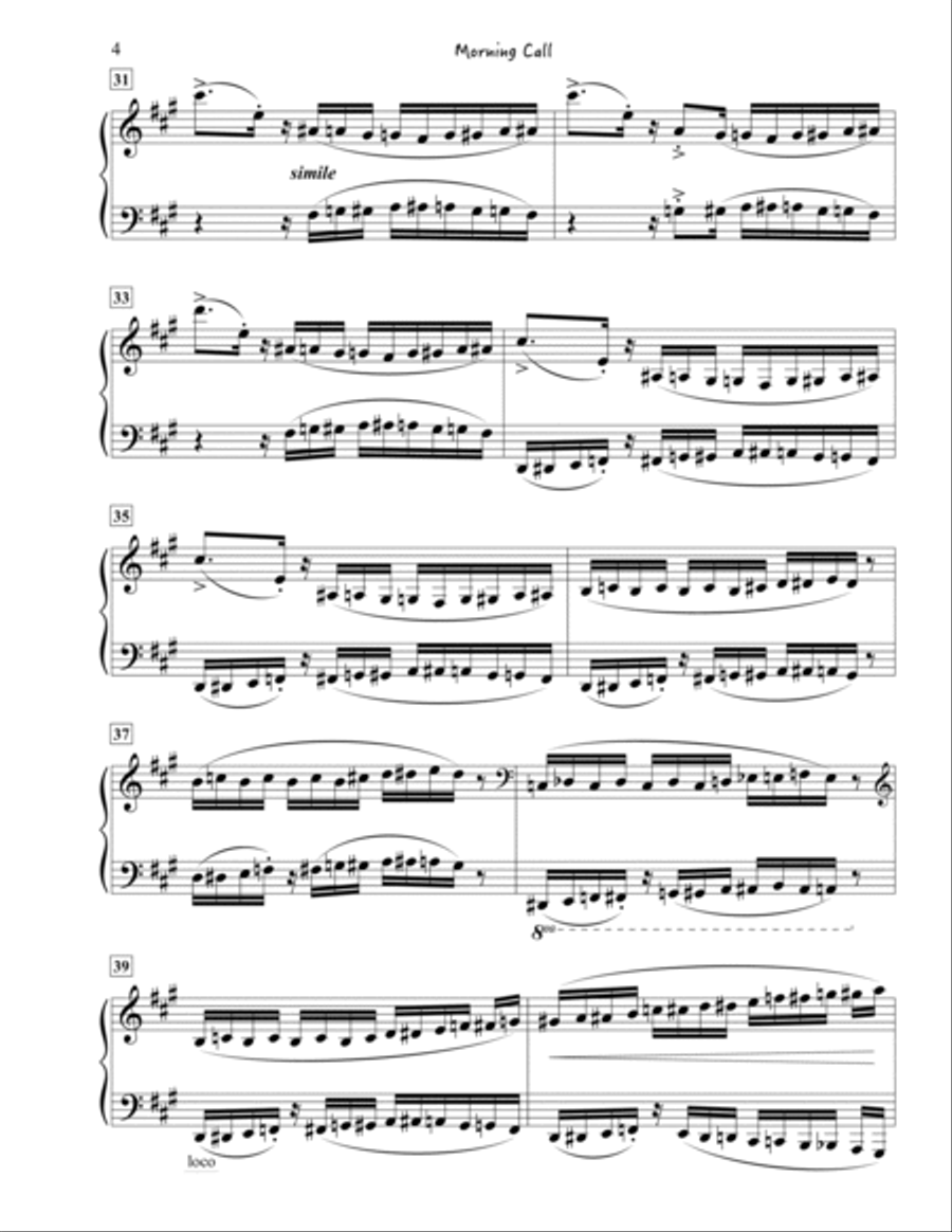 Morning Call Piano Solo scores gallery preview page 4