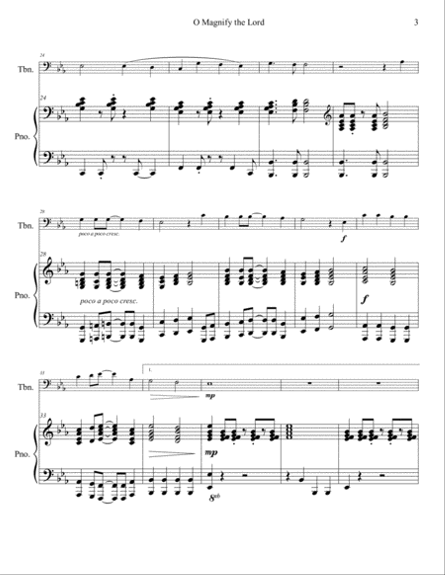 O Magnify The Lord Piano scores gallery preview page 4