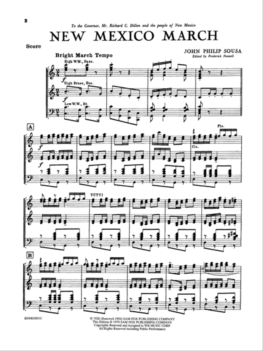 New Mexico March Concert Band scores gallery preview page 4