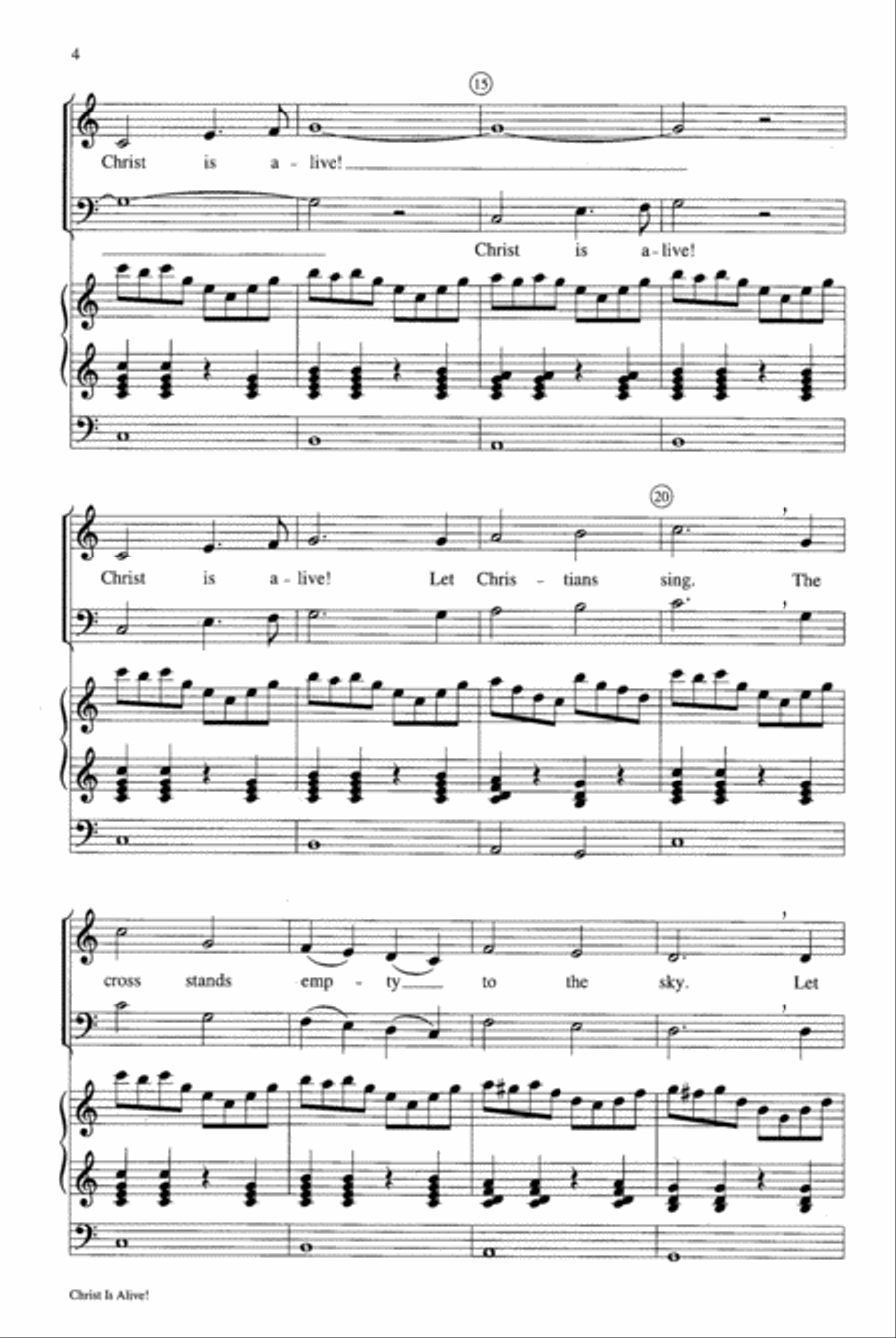 Christ Is Alive! Christ Is Alive! 4-Part scores gallery preview page 3