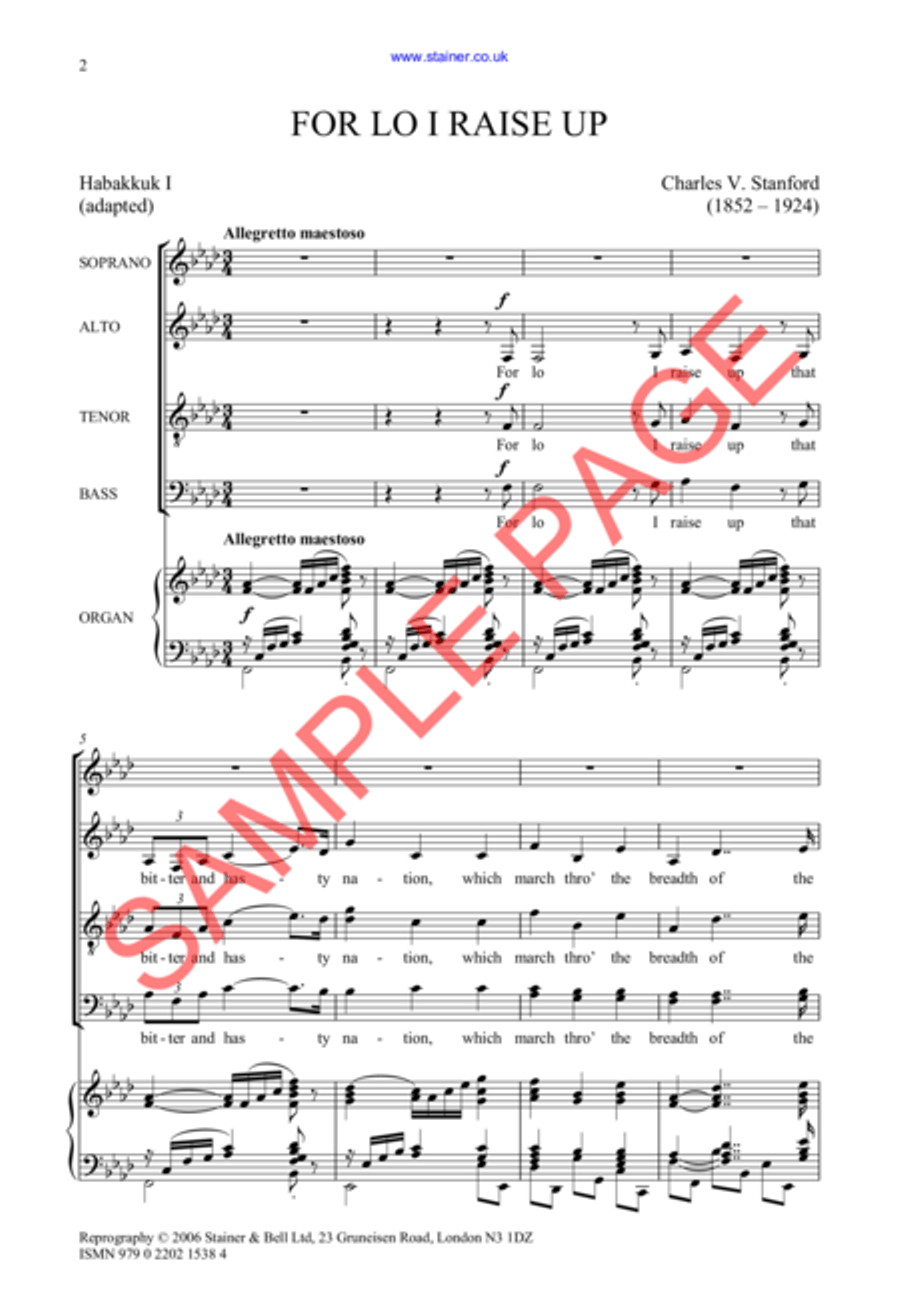 For lo I raise up 4-Part scores gallery preview page 2