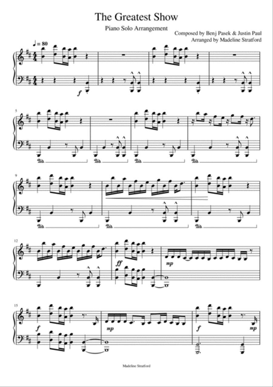 The Greatest Show The Greatest Show Piano Method scores gallery preview page 2