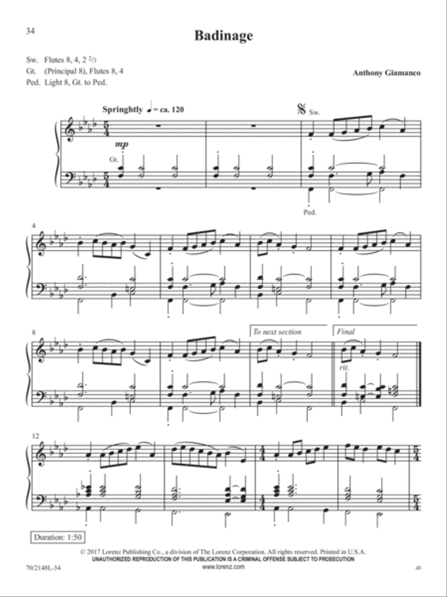 Easy Organ Library, Vol. 64 Organ Solo scores gallery preview page 13