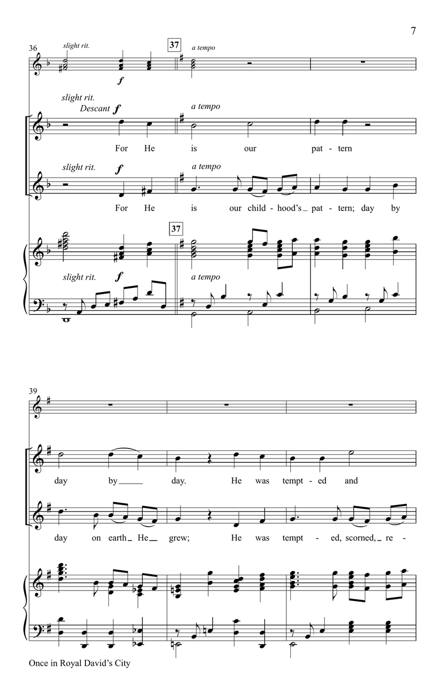 Once in Royal David's City (Digital) Unison Choir scores gallery preview page 6