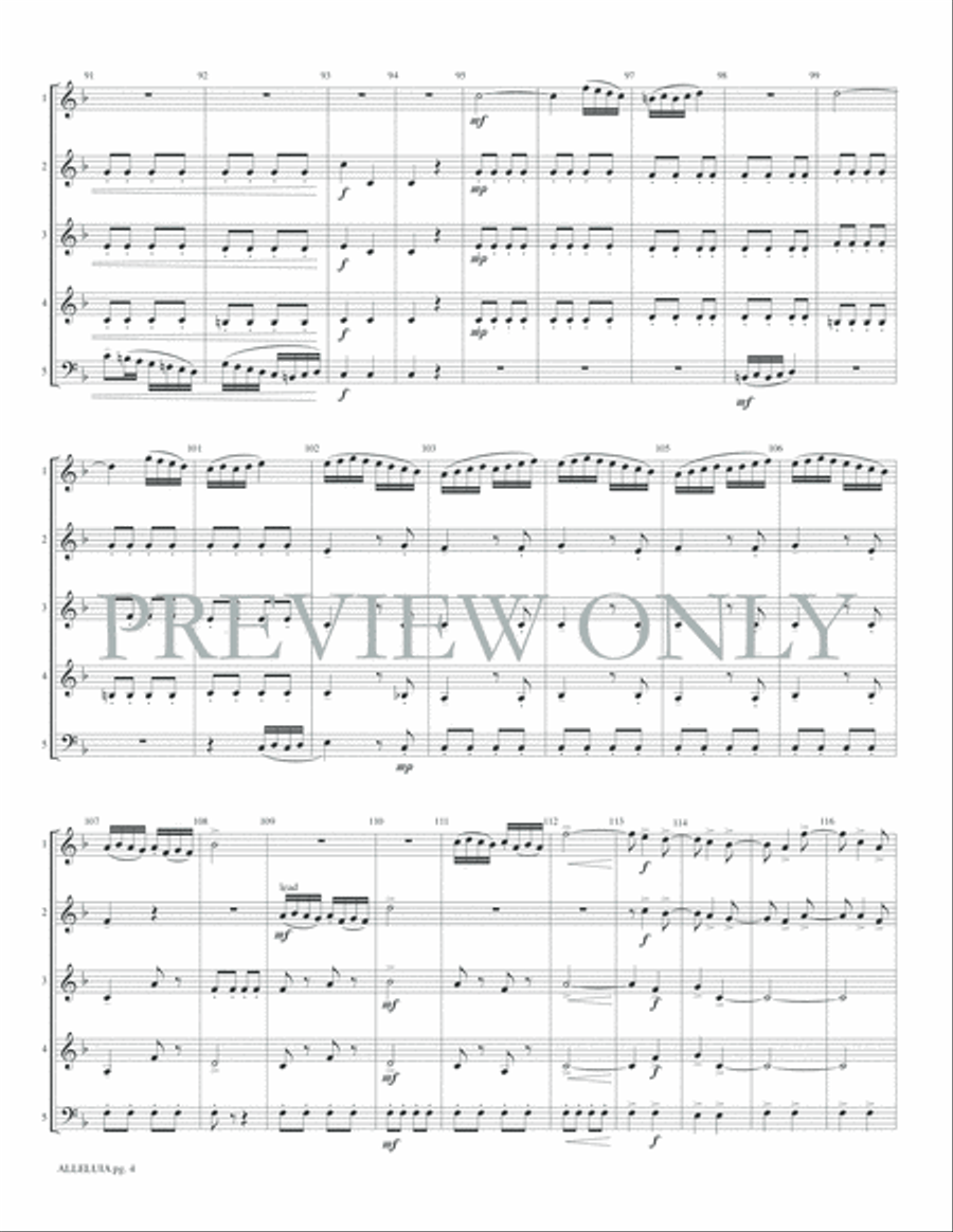 Alleluia Alleluia Woodwind Ensemble scores gallery preview page 6
