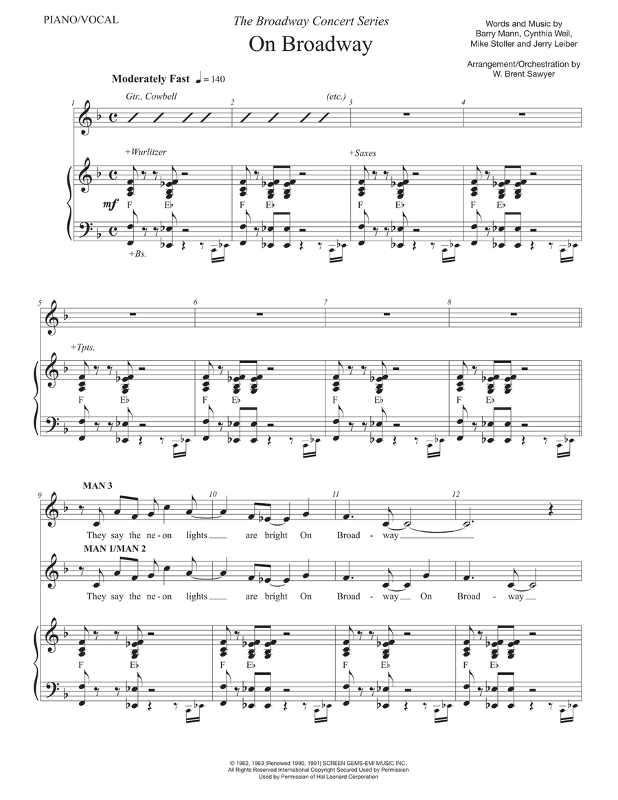 On Broadway Piano, Vocal scores gallery preview page 2