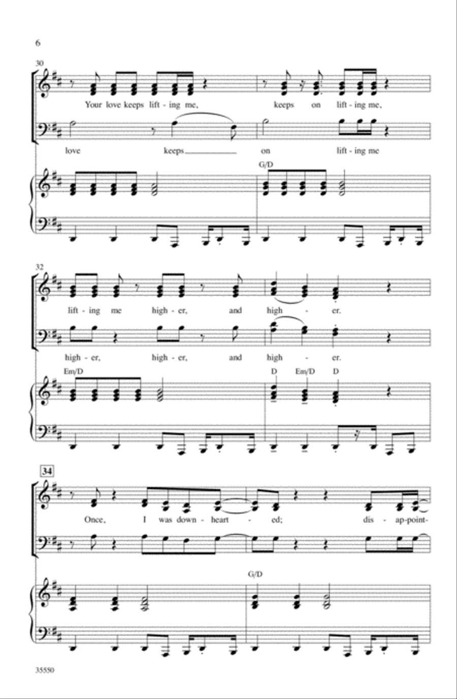 (Your Love Keeps Lifting Me) Higher and Higher Choir scores gallery preview page 5