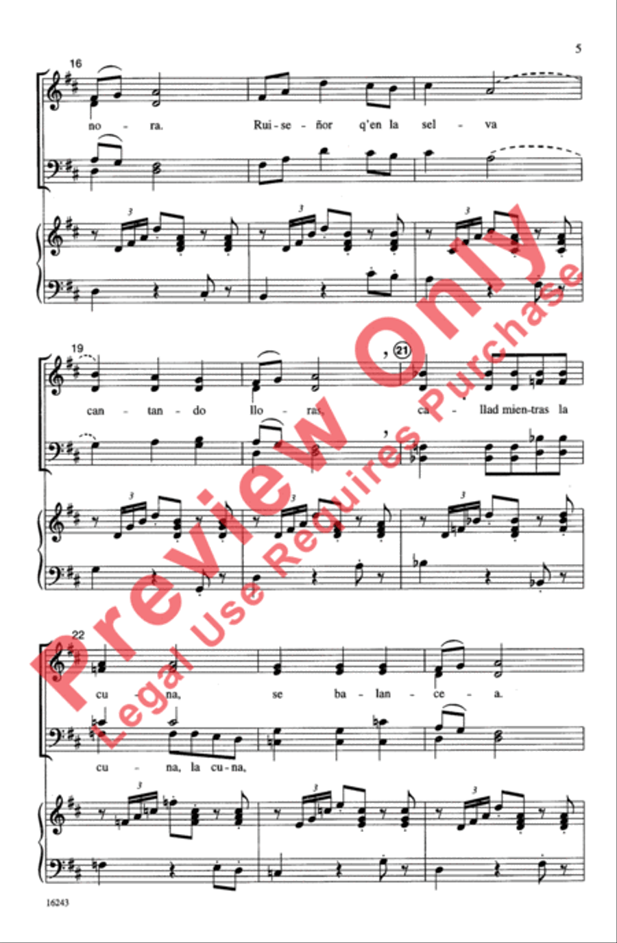 A La Nanita Nana A La Nanita Nana 4-Part scores gallery preview page 5