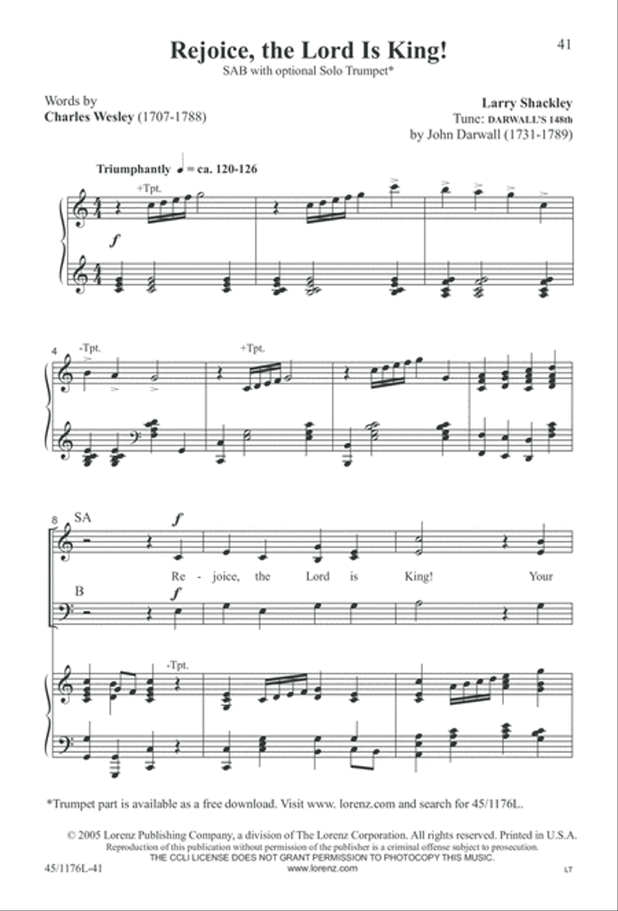 10 More Anthems for about 10 Singers 3-Part scores gallery preview page 41