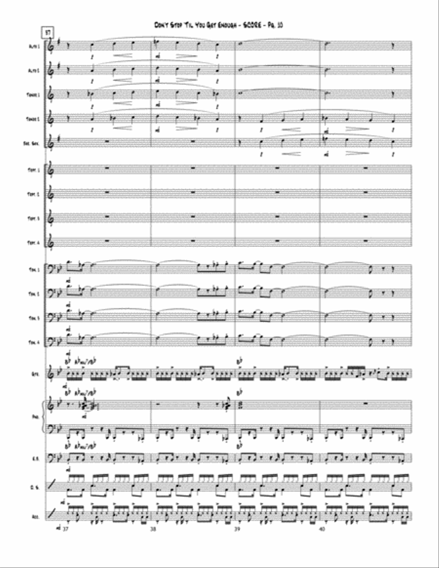 Don't Stop 'Till You Get Enough Jazz Ensemble scores gallery preview page 11