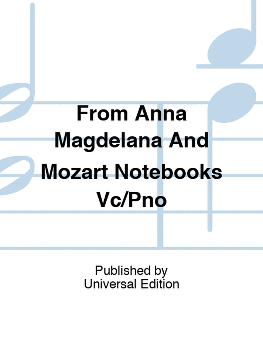From Anna Magdelana And Mozart Notebooks Vc/Pno