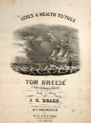 Book cover for Here's a Health To Thee Tom Breese. A Favorite Song & Chorus