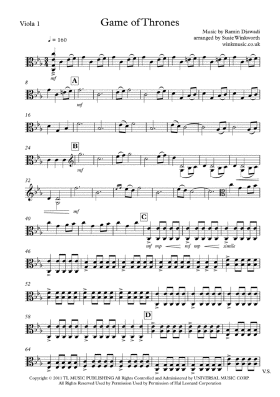 Game Of Thrones Set of Parts scores gallery preview page 4