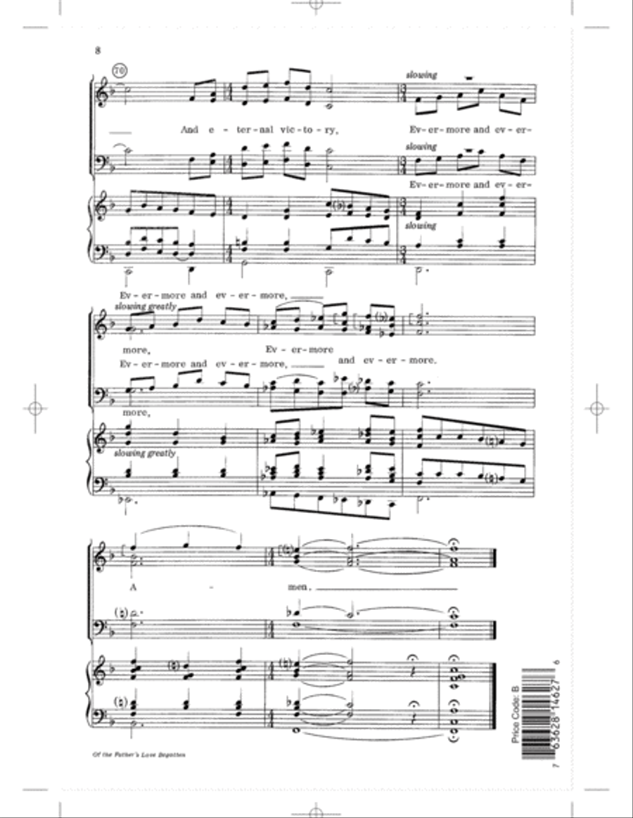 Of the Father's Love Begotten 4-Part scores gallery preview page 8