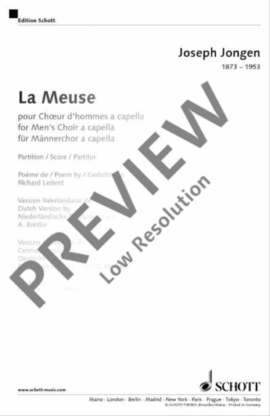 La Meuse La Meuse Men's Choir scores gallery preview page 2