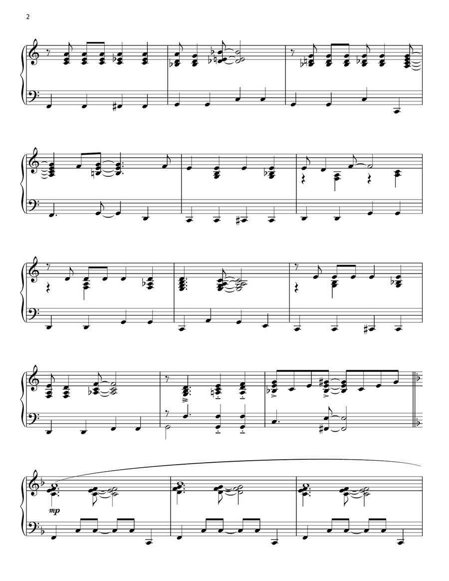 Lullaby Of Broadway Lullaby Of Broadway Piano Solo scores gallery preview page 2