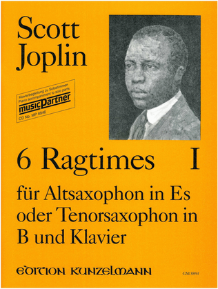 6 ragtimes for saxophone and piano, Volume 1