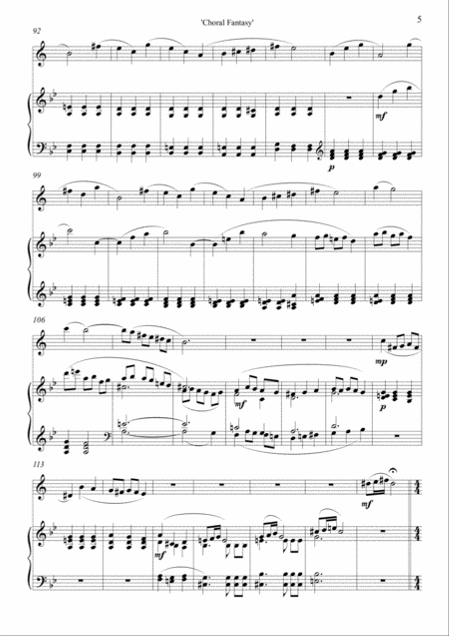 Choral Fantasy Trumpet Solo scores gallery preview page 6