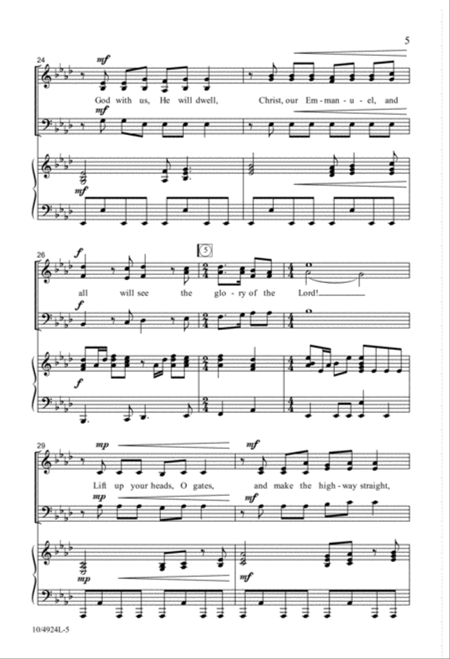 The Coming of the Lord 3-Part scores gallery preview page 5