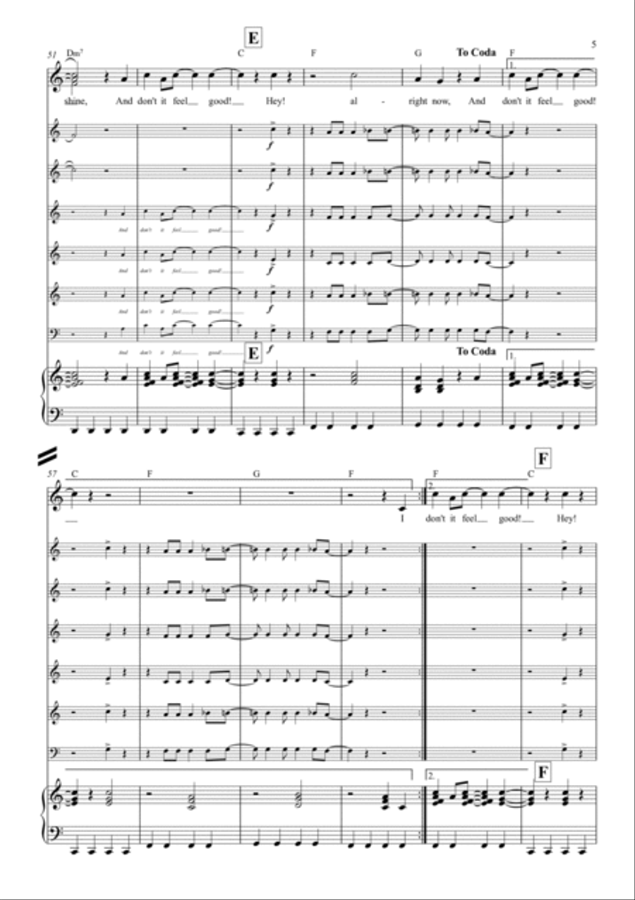 Walking On Sunshine Alto Saxophone scores gallery preview page 5