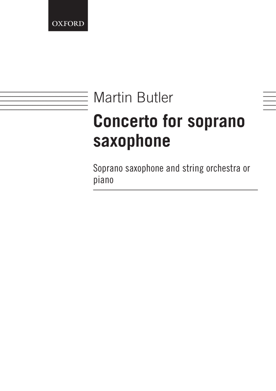 Concerto for soprano saxophone Soprano Saxophone scores gallery preview page 1