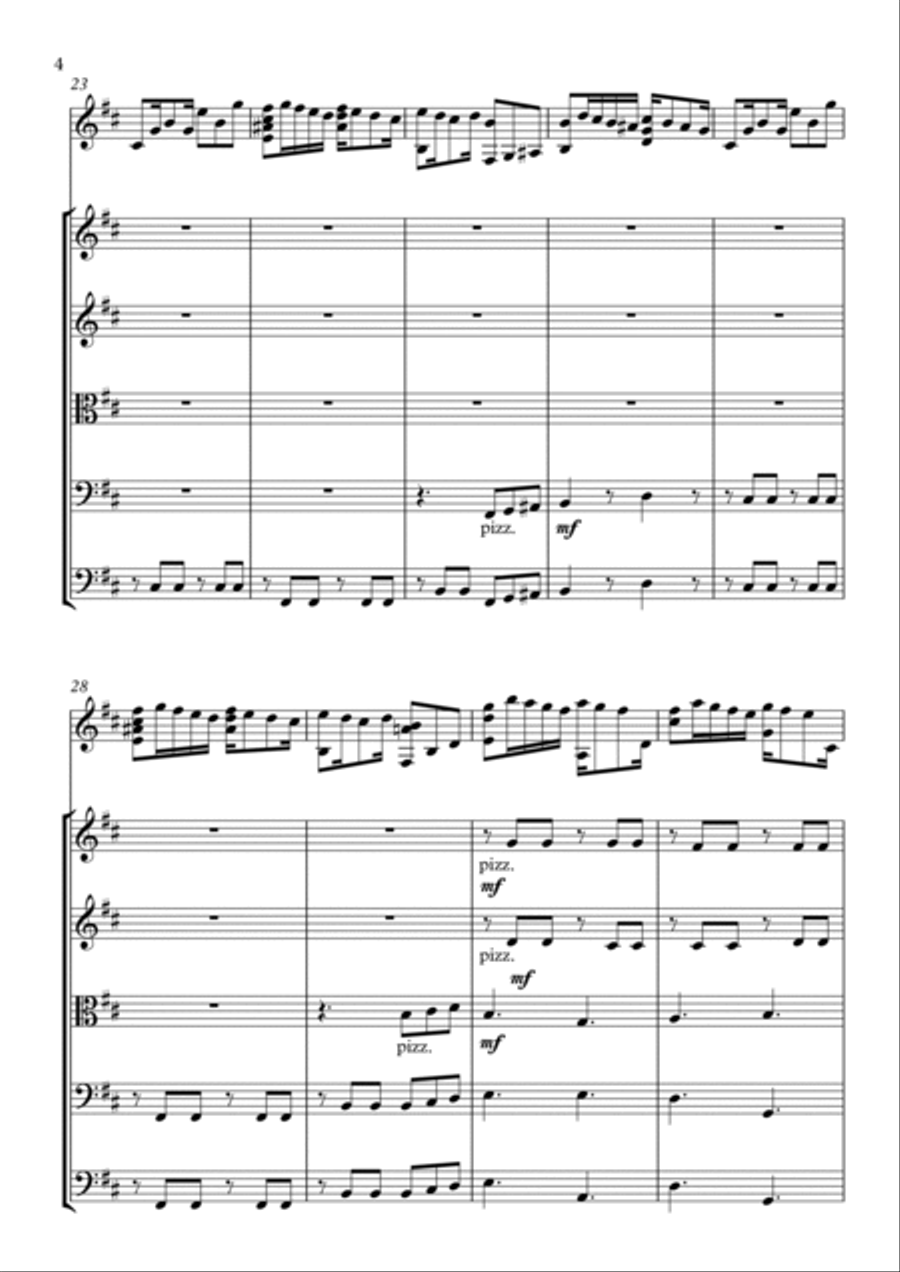 Almapu - for Guitar and String Quintet Chamber Orchestra scores gallery preview page 4