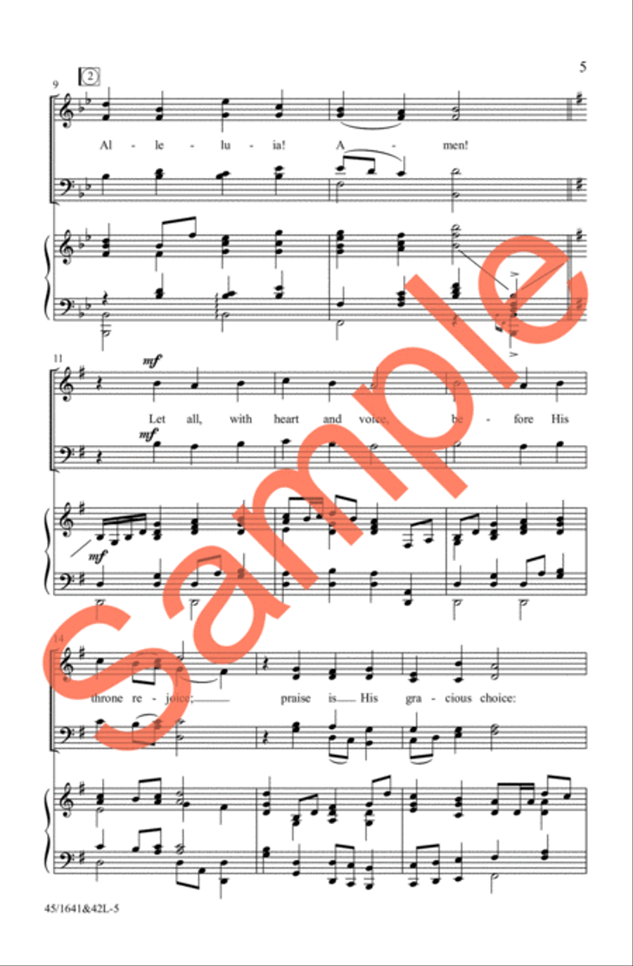 A Festival of Hymns SATB 4-Part scores gallery preview page 6