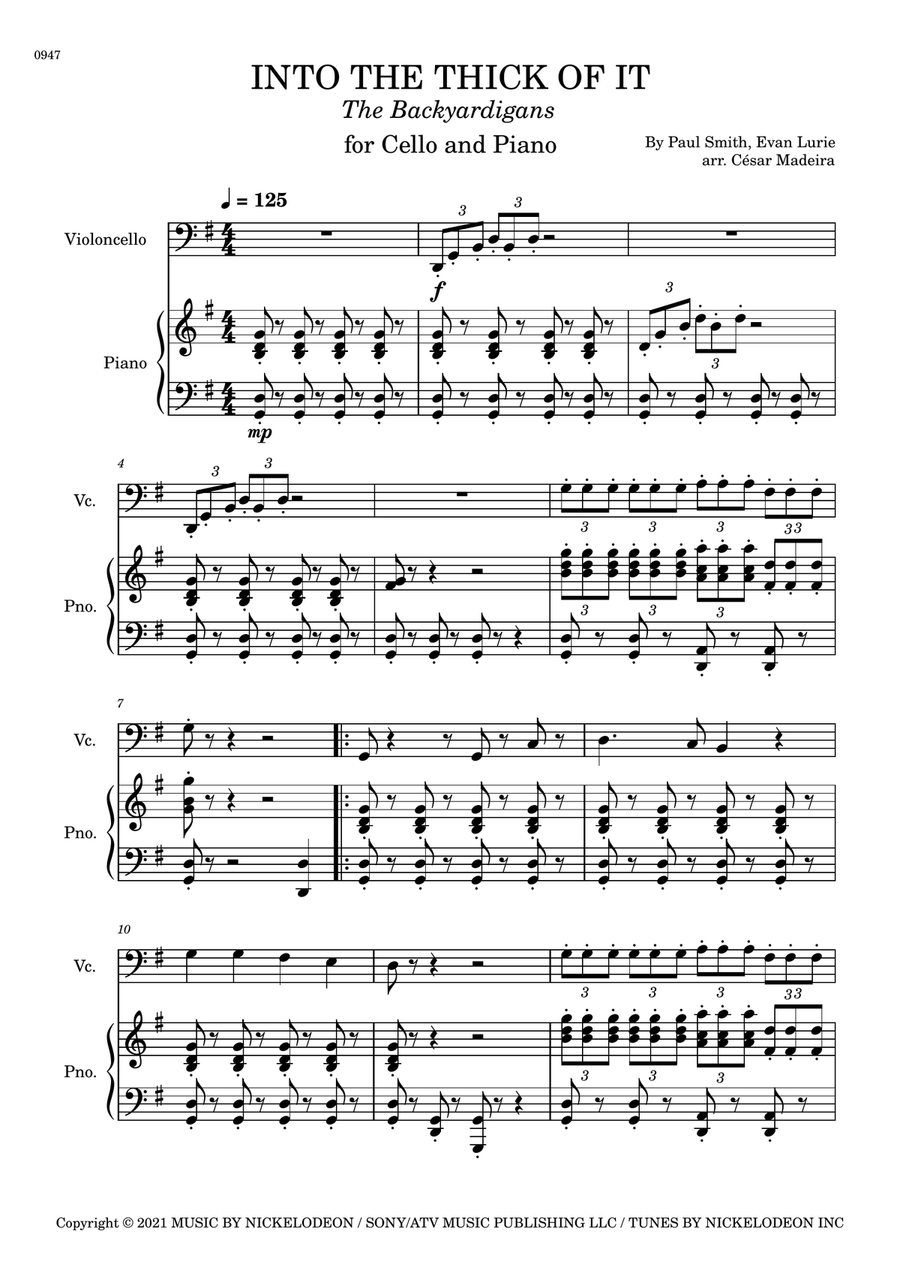 Into The Thick Of It Piano scores gallery preview page 2