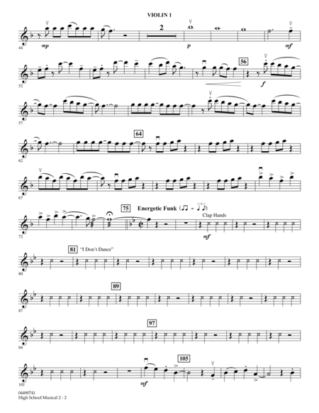High School Musical 2 - Violin 1