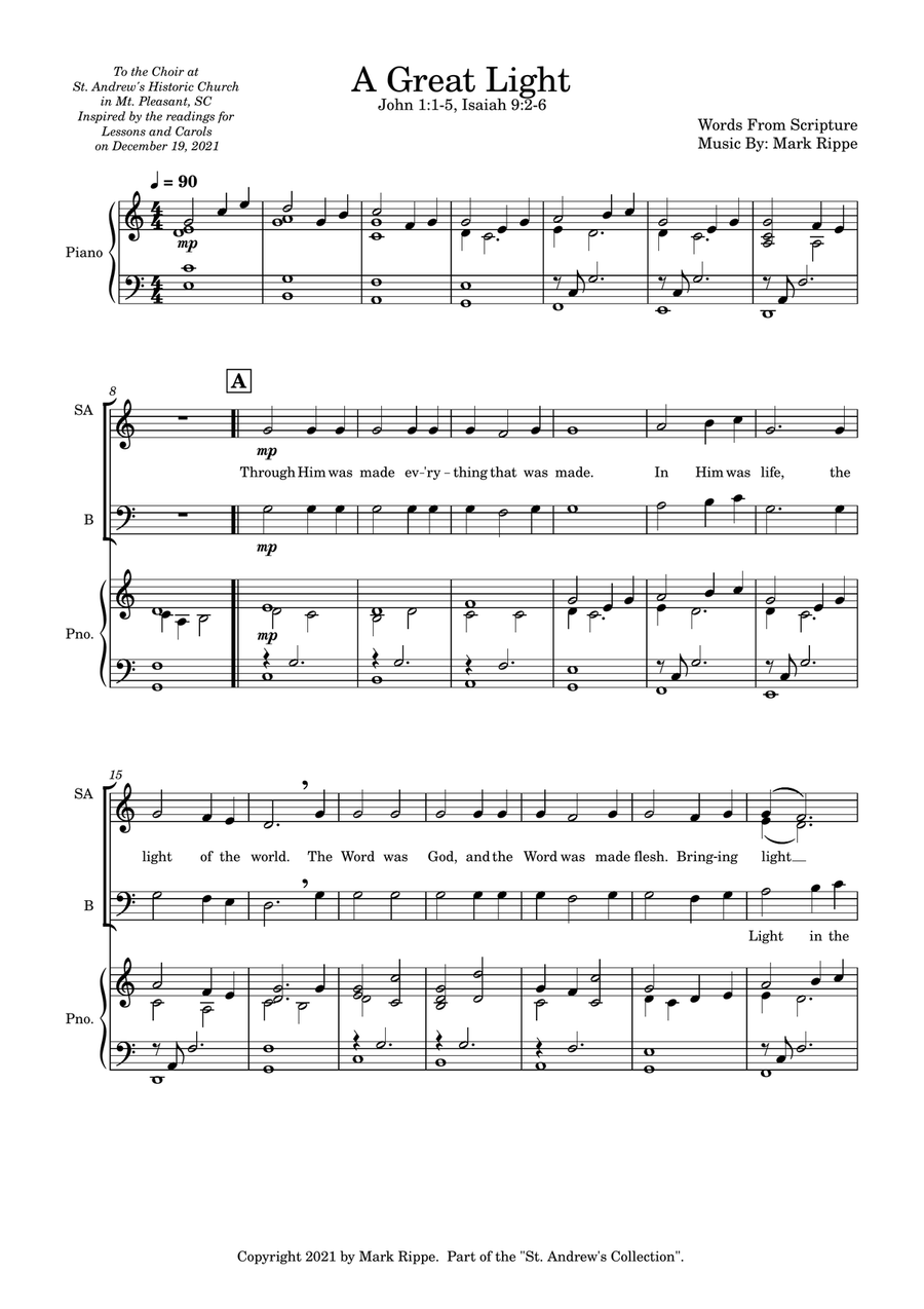 A Great Light (StA C00184) 3-Part scores gallery preview page 3