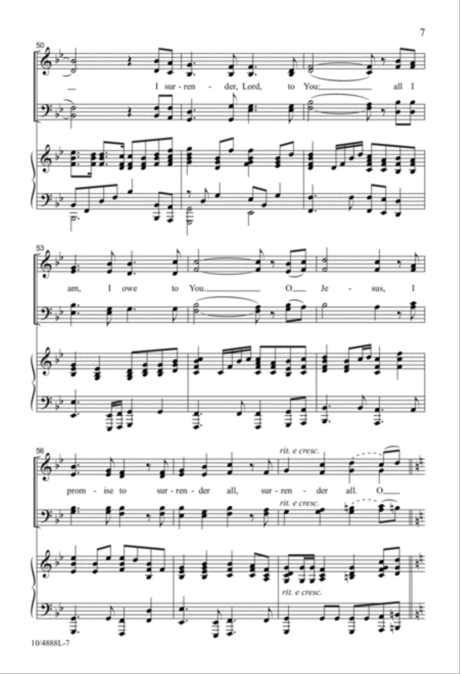I Surrender All to You 4-Part scores gallery preview page 7