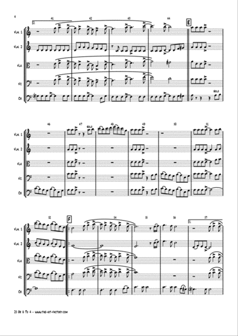 25 Or 6 To 4 String Quintet scores gallery preview page 4