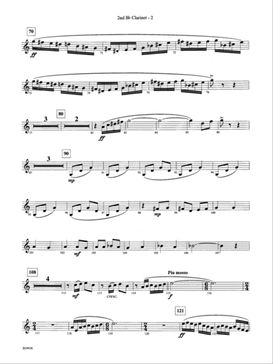 Patapan: 2nd B-flat Clarinet Concert Band scores gallery preview page 2
