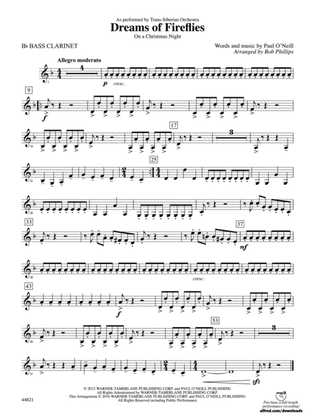 Dreams of Fireflies (On a Christmas Night): B-flat Bass Clarinet