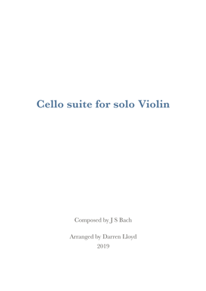 Cello suite for solo Violin