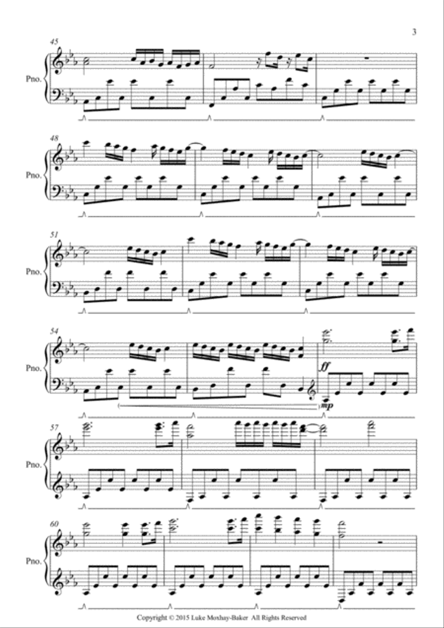 Caitlin Piano Solo scores gallery preview page 3