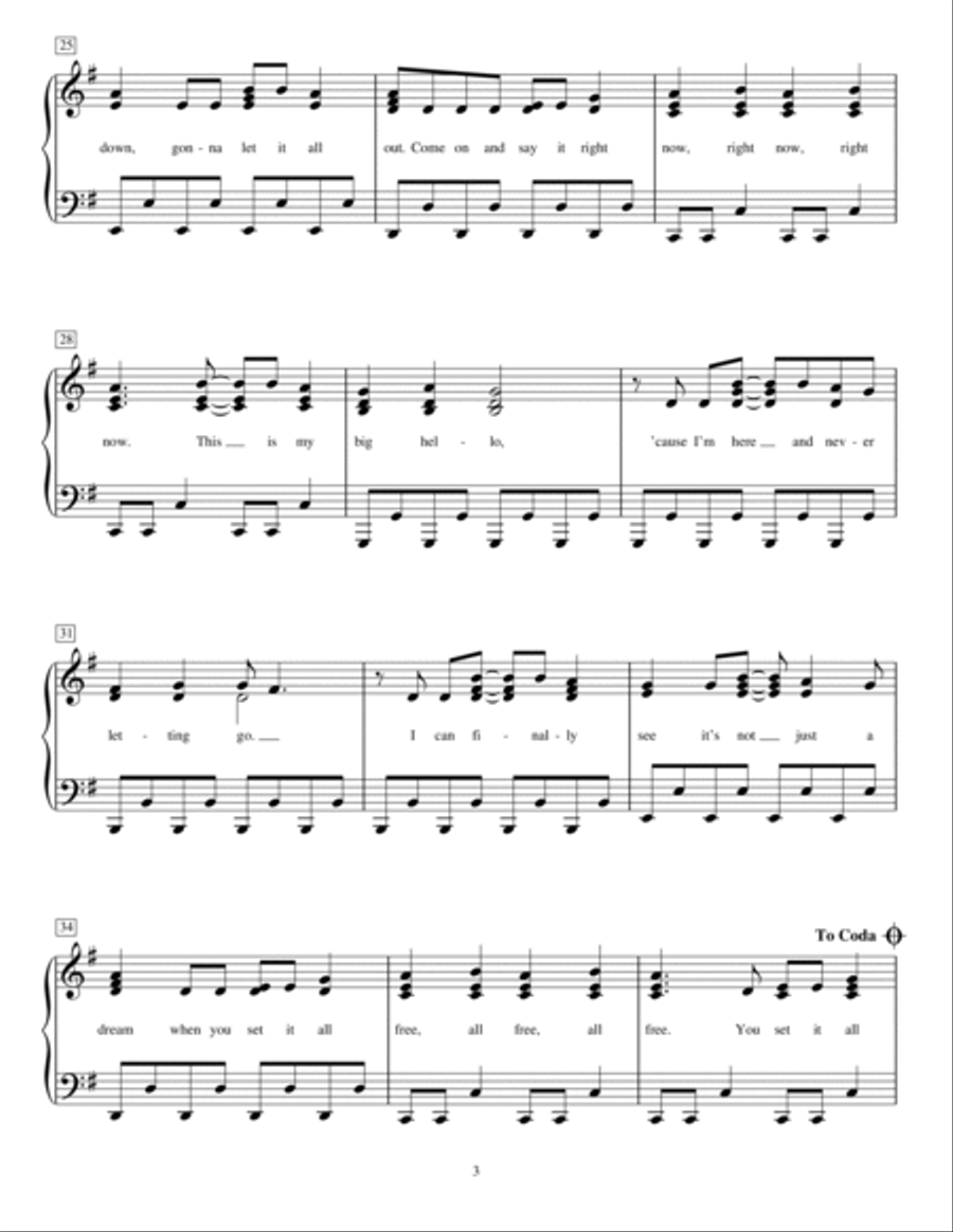 Set It All Free (from Sing) (arr. Mona Rejino) Piano Method scores gallery preview page 3