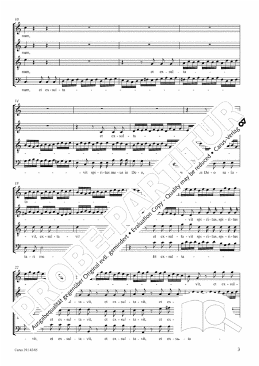 Magnificat in C major 4-Part scores gallery preview page 4
