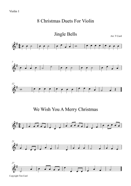 8 Christmas Duets For Violin image number null